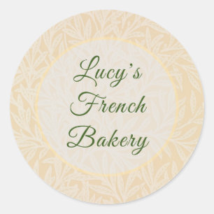 Personalized Pastel Willow William Morris Classic Round Sticker