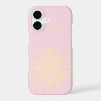 Personalized Pastel Yellow Sun iPhone Case