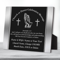 Personalized Pastor Anniversary Plaques, Scripture