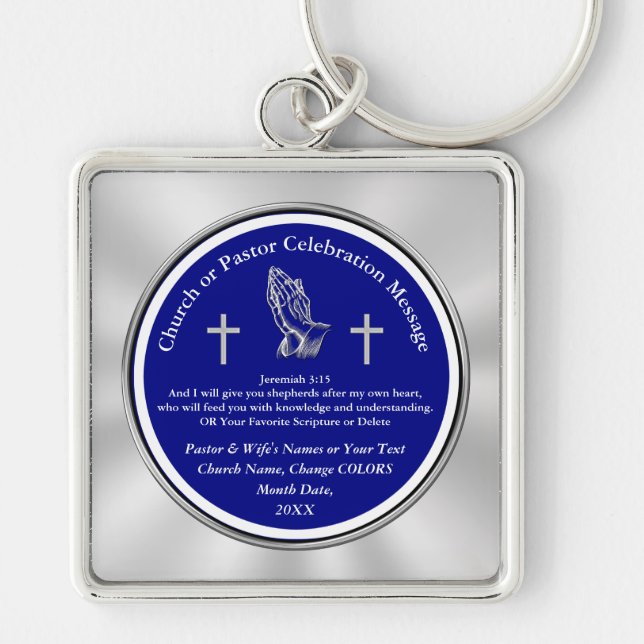 Personalized Pastor Appreciation Gift Ideas Keychain (Front)