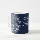 Personalized Pastor Appreciation Thank You Gift Coffee Mug (Front Left)