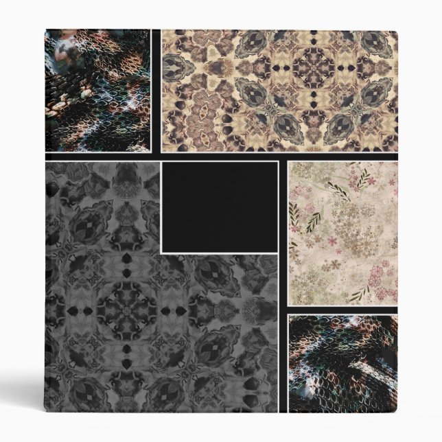 Personalized patchwork 3 ring binder (Front)