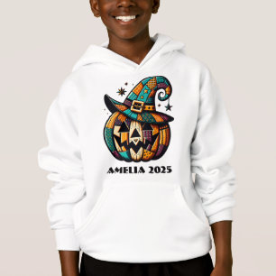 Personalized Patchwork Pumpk Halloween Hoodie