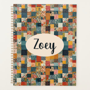 Personalized Patchwork Quilt Print Planner