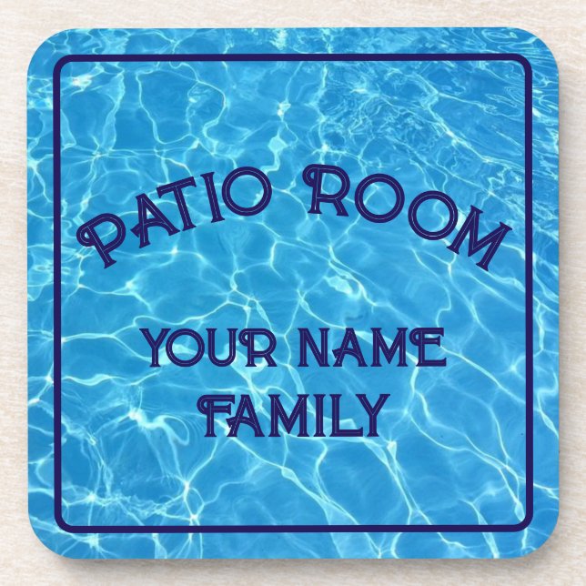 Personalized Patio Room Beverage Coaster (Front)