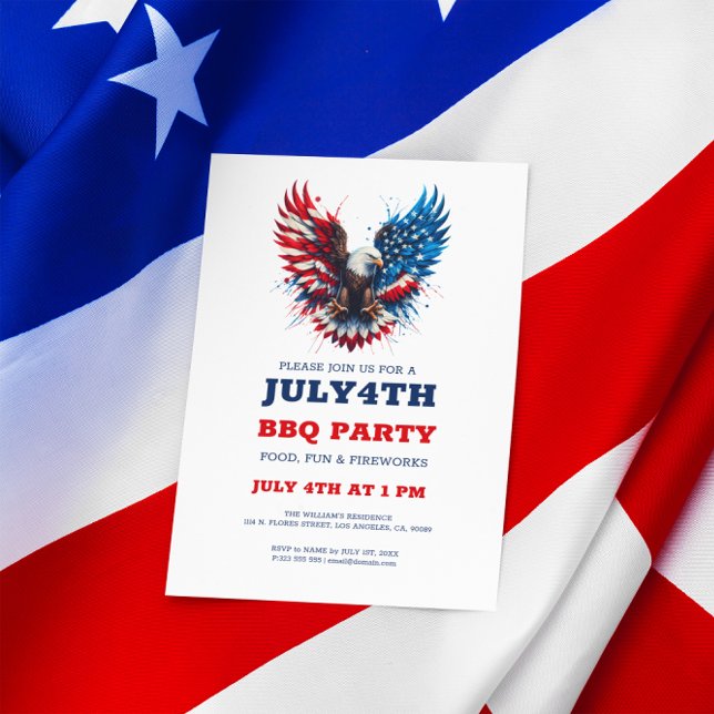 Personalized Patriotic America Bold Eagle Invite (Creator Uploaded)