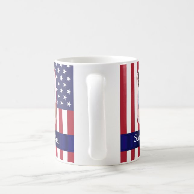 Personalized Patriotic American flag Coffee Mug