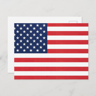 Personalized Patriotic American Flag  Postcard