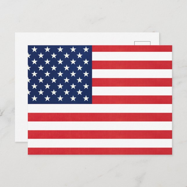 Personalized Patriotic American Flag  Postcard (Front/Back)