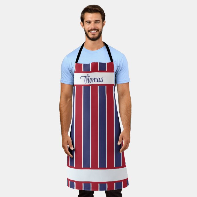 Personalized Patriotic Apron (Worn)