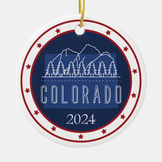 Personalized Patriotic Christmas Ornament – USA  (Front)