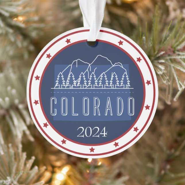 Personalized Patriotic Christmas Ornament – USA  (Tree)
