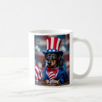 Personalized Patriotic Dachshund Mug
