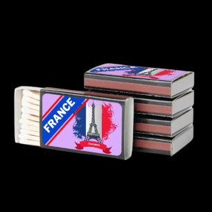 Personalized Patriotic France Flag  Matchboxes