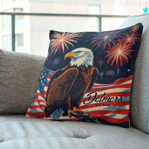 Personalized Patriotic Majesty Throw Pillow