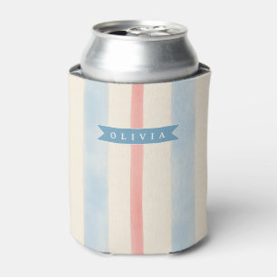 Personalized Patriotic Memorial Day 4th of July Can Cooler