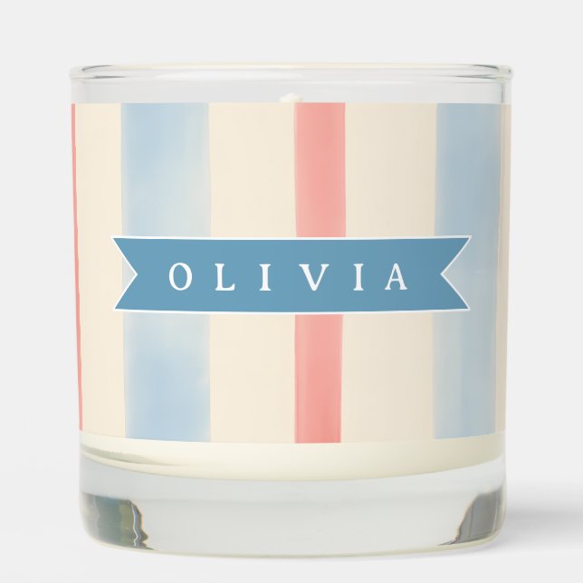 Personalized Patriotic Memorial Day 4th of July Scented Candle (Front)