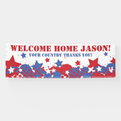 Personalized Patriotic Military Banner