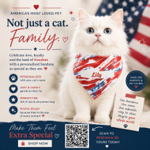 Personalized Patriotic Pet Bandana – Custom Name U