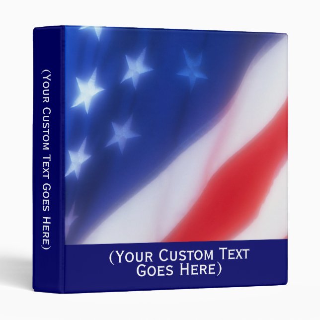 Personalized Patriotic Photo Album Scrapbook Binder (Front/Spine)