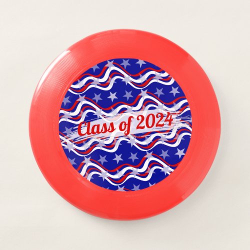 Personalized Patriotic Red White Blue Stars Stripe Wham_O Frisbee