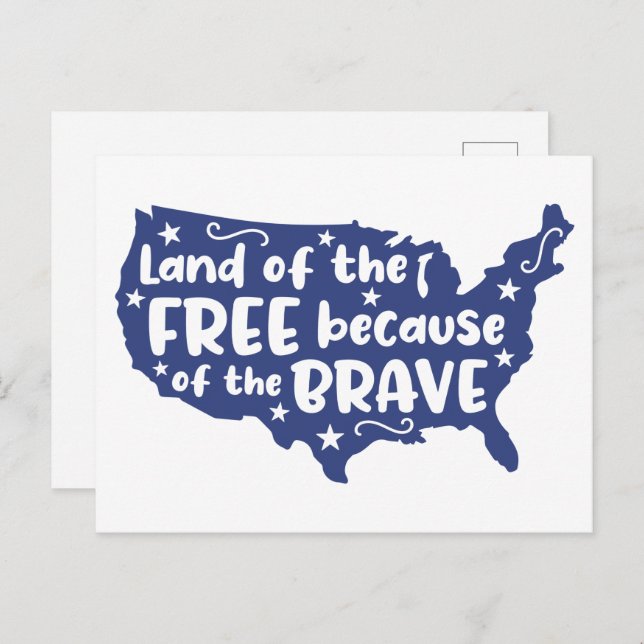 Personalized Patriotic Soldier Quote Postcard (Front/Back)