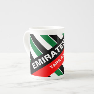 Personalized Patriotic United Arab Emirates Flag Bone China Mug