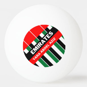 Personalized Patriotic United Arab Emirates Flag Ping Pong Ball