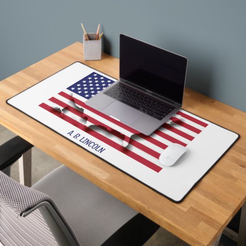 Personalized Patriotic USA AMERICAN Flag Desk Mat