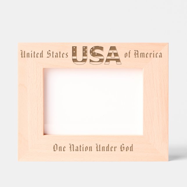 Personalized Patriotic USA and Flag   Engraved Frames (Front)