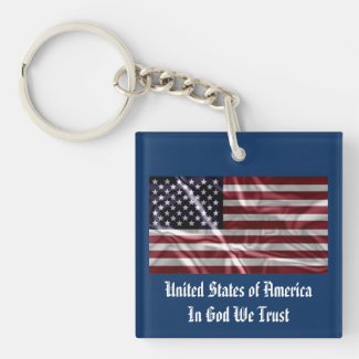 Personalized Patriotic USA Flag Navy Blue, White