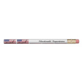 Personalized | Patriotic | USA Flag Pencil (Front)