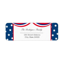Personalized Patriotic USA Return Address Label