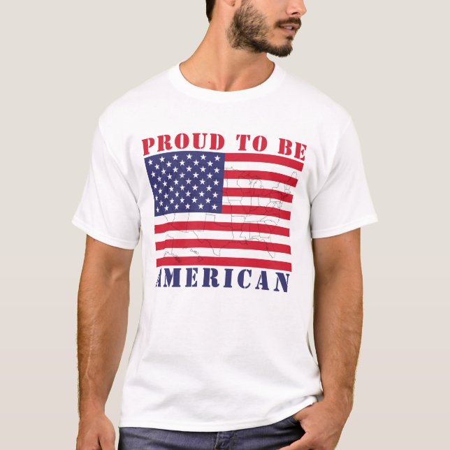 Personalized Patriotic Wear Your Flag Proud to be T-Shirt (Front)