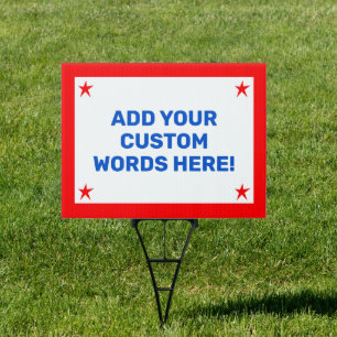 Personalized Patriotic Yard Sign