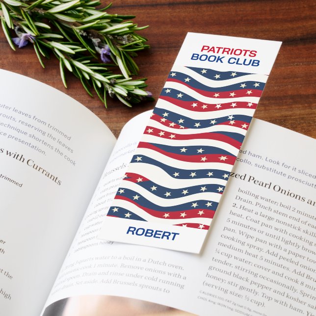 Personalized Patriots Book Club Custom Name Bookmarks (Book)