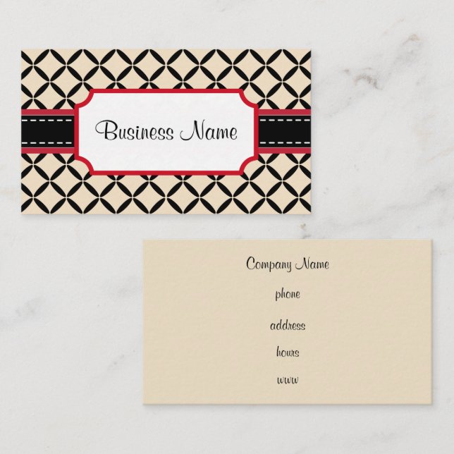 Personalized Pattern  Business Card (Front/Back)