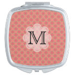 Personalized Pattern Monogram Compact Mirror