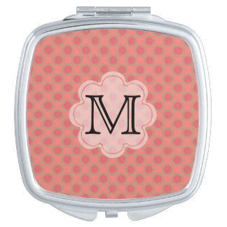 Personalized Pattern Monogram Compact Mirror