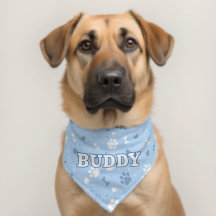 Personalized Paw Pattern Blue