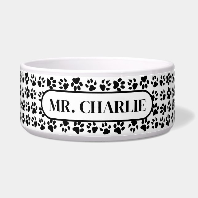 Personalized Paw Pattern Bowl (Front)