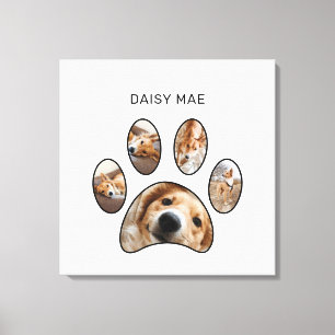 Personalized Paw Print Custom Pet Photo Collage