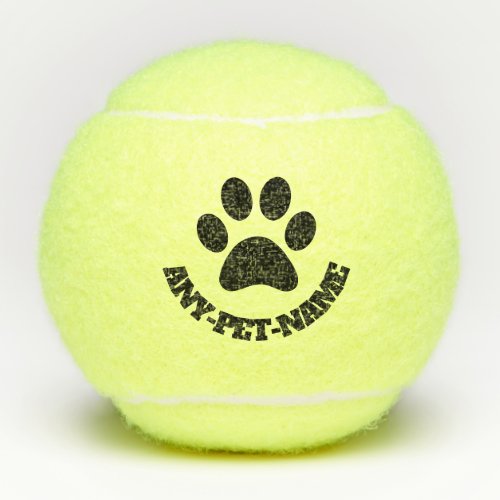 Personalized Paw Print Dog Ball