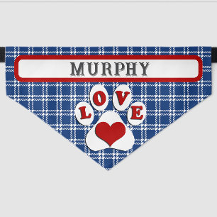 Personalized /Paw Print Pet Bandana Collar