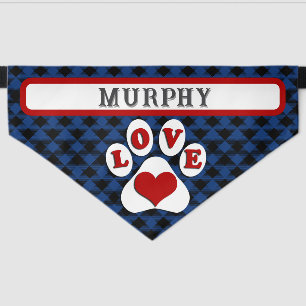 Personalized /Paw Print Pet Bandana Collar
