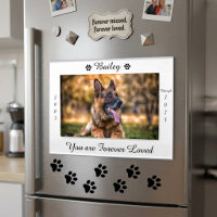 Personalized Paw Print Pet Memorial Fridge Picture