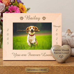 Personalized Paw Print Pet Memorial Wood Picture Engraved Frames