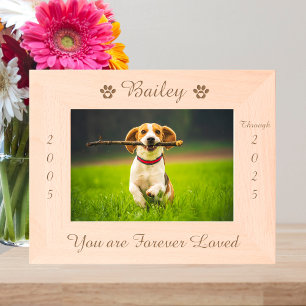 Personalized Paw Print Pet Memorial Wood Picture Engraved Frames