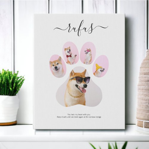 Personalized Paw Print Remembrance Collage