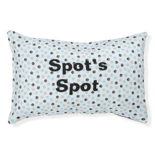 Personalized Paw Print Small Dog Bed